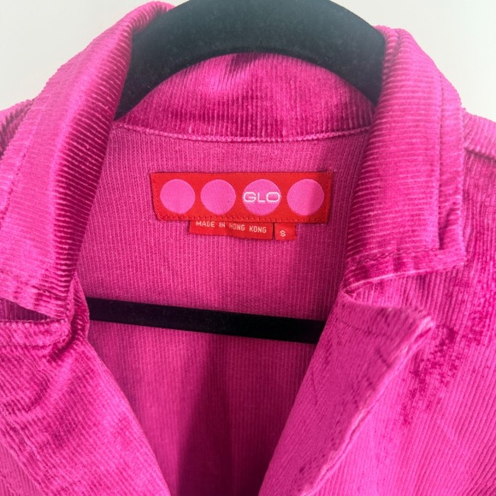 GLO Jeans Magenta Pink Corduroy Blazer Jacket S Y2K Barbiecore New Deadstock